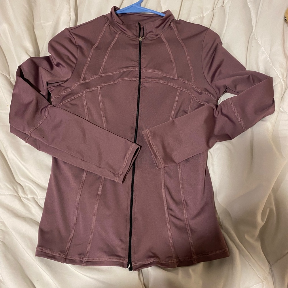 Mauve Full-Zip Athletic Jacket